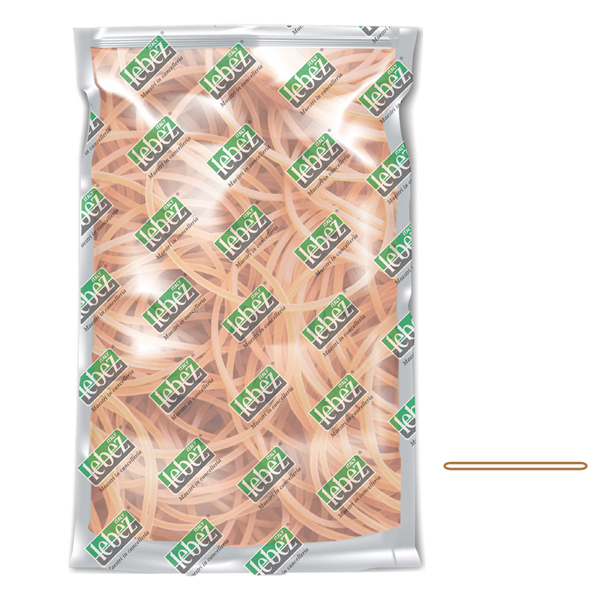  Elastico ad anello - diametro 5 cm - 1 kg - caucciù - colore naturale - Lebez 