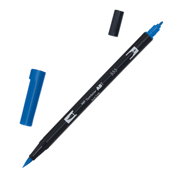  Pennarello Dual Brush 555 - ultramarine - Tombow 