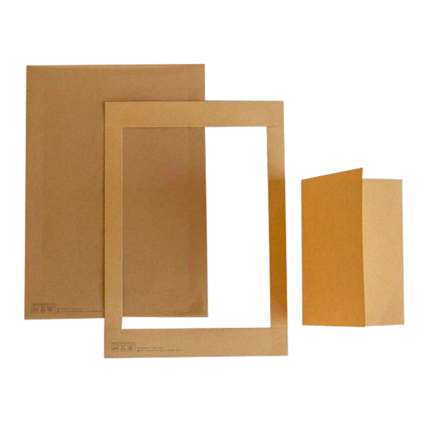  Cartoncino prefustellato - 117 x 170 mm - avana - Kartos - conf. 10 pezzi 