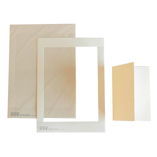  Cartoncino prefustellato - 117 x 170 mm - bianco martellato - Kartos - conf. 10 pezzi 