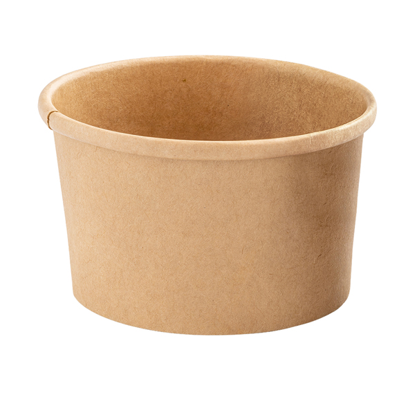  Bowl per zuppe monouso - 250 ml - cartoncino - avana - Signor Bio - conf. 25 pezzi 