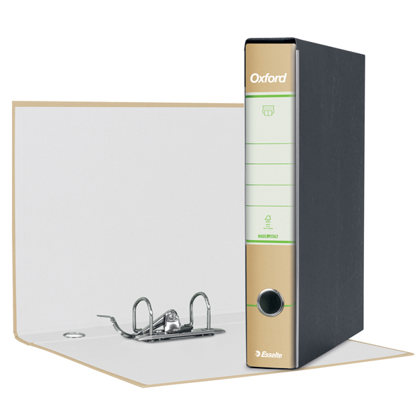  Registratore Oxford Green G84 - dorso 5 cm - protocollo 23 x 33 cm - avana - Esselte 