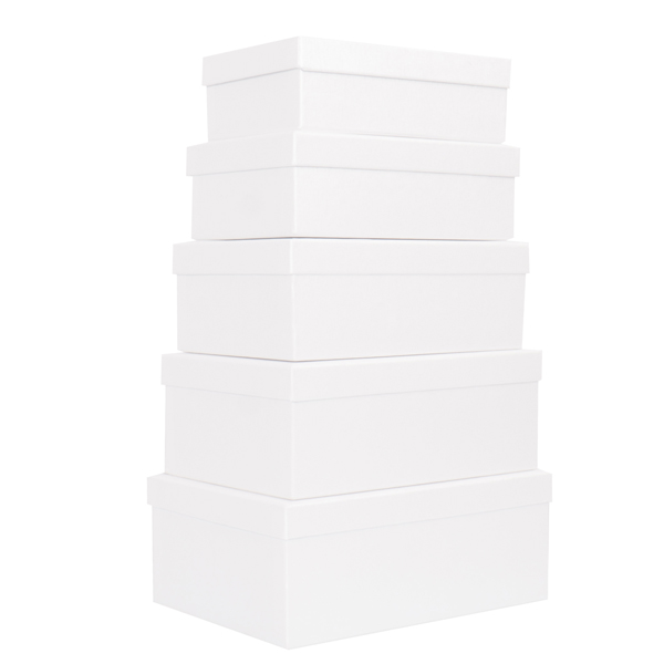  Set scatole regalo - dimensioni assortite - fantasia Pearl - conf. 5 pezzi 