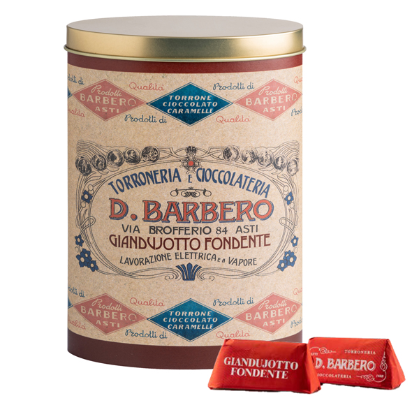  Gianduiotti - in scatola di metallo - gusto fondente - 150 gr - Barbero 
