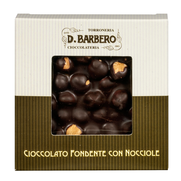  Tavoletta di cioccolato con nocciole - fondente - 120 gr - Barbero 
