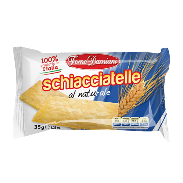  Schiacciatella al naturale - monoporzione 35 gr - Forno Damiani - conf. 50 pezzi 