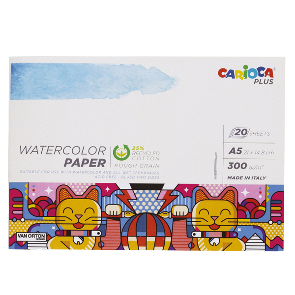  Album acquerello - A5 - 300 gr - 20 fogli - Carioca Plus 