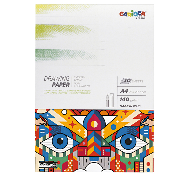  Album disegno matita - A4 - 140 gr - 30 fogli - Carioca Plus 