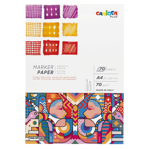  Album disegno pennarello - A4 - 70 gr - 50 fogli - Carioca Plus 