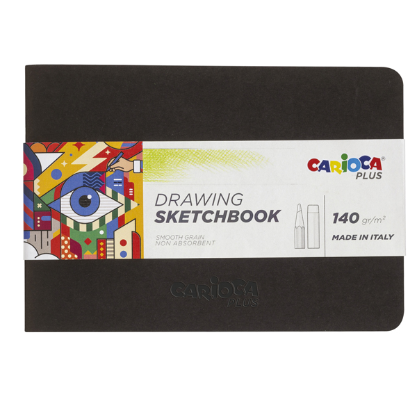  Album Sketchbook rilegato - A5 - 140 gr - 20 fogli - Carioca Plus 