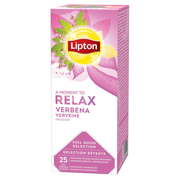  Tè alla verbena - Feel Good Selection - in filtro - Lipton - conf. 25 pezzi 