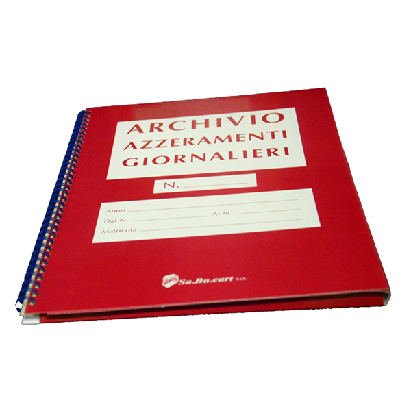  Cartella per azzeramenti giornalieri - per rotoli da 80 mm - Sabacart 