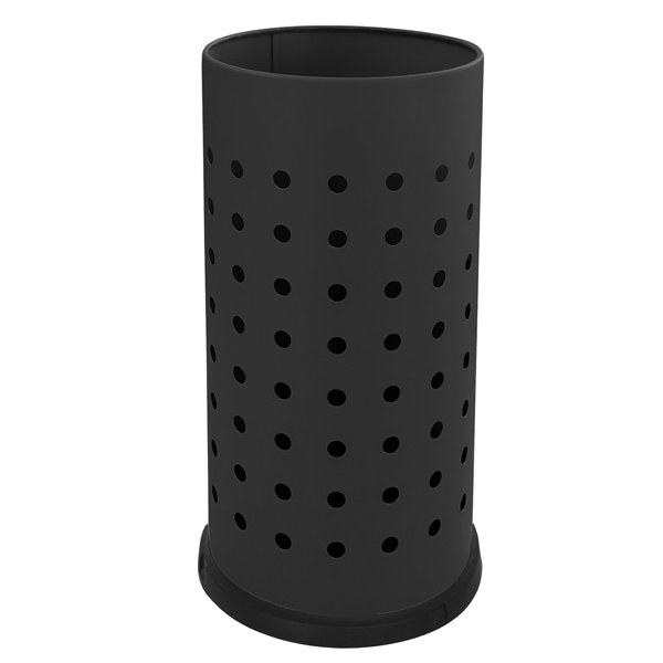  Portaombrelli forato - diametro 24 cm - H 48 cm - 21 L - acciaio - nero - Stilcasa 