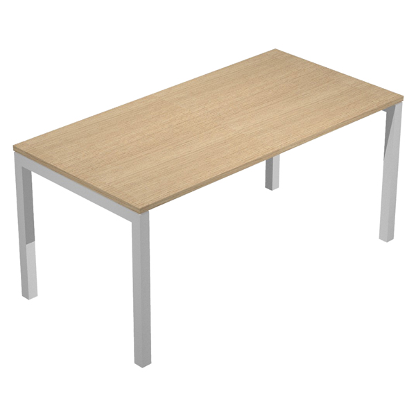  Scrivania Easy Plus - lineare - 140 x 80 x 72,5 cm - rovere 