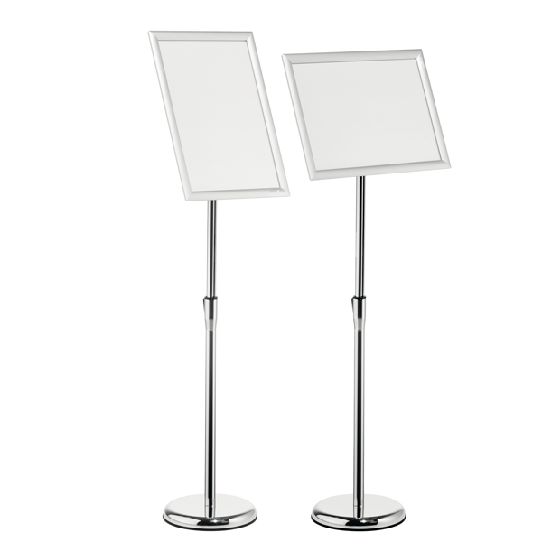  Espositore con cornice a scatto - alluminio - da pavimento - A4 - Durable 