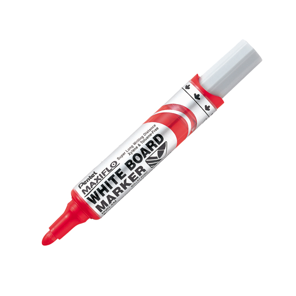 Marcatore per lavagne MaxiFlo - punta conica 6 mm - rosso - Pentel 
