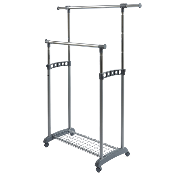  Appendiabiti su ruote Gastone - 2 barre - Perfetto 