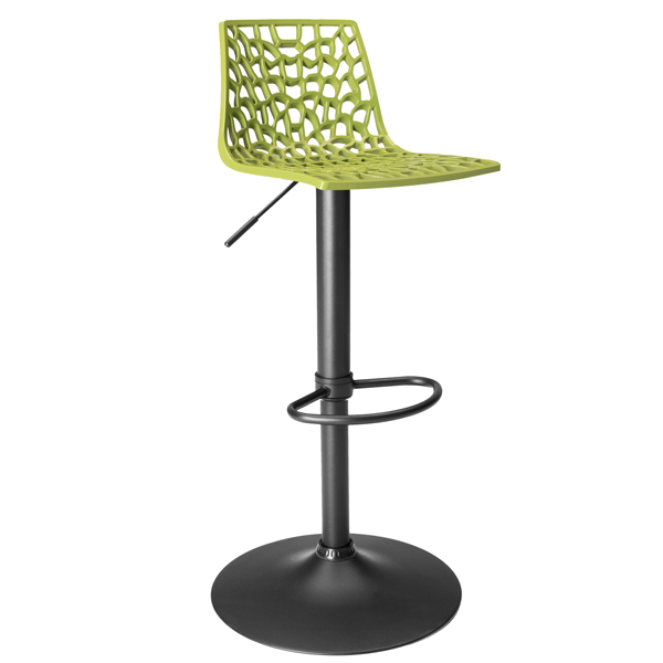  Sgabello Spider Gas - Nero opaco/verde anice - Grandsoleil 