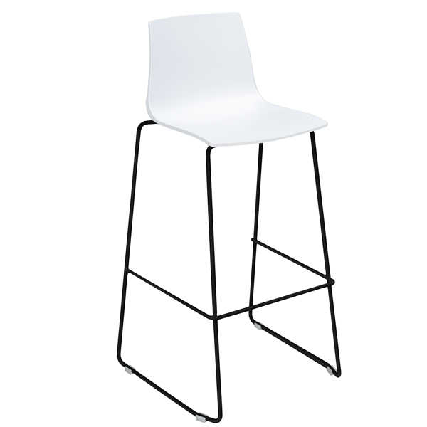  Sgabello Imola Fix - Nero opaco/bianco - Grandsoleil 