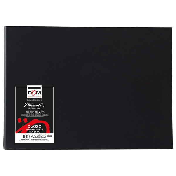  Tela pittura Classic - 25 x 35 cm - nero - DOM 