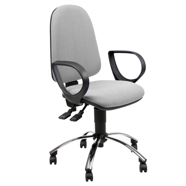  Seduta operativa Jupiter JPLY - con braccioli fissi - PPL - grigio chiaro - Unisit 