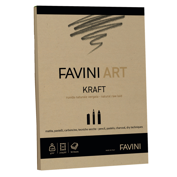  Album collato Kraft - A4 - 120 gr - 50 fogli - Favini Art 