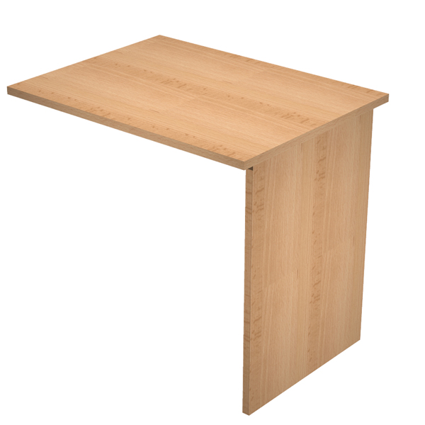  Allungo reversibile dx/sx per scrivanie Easy - 80 x 60 cm - con fianchi pannello - Faggio 