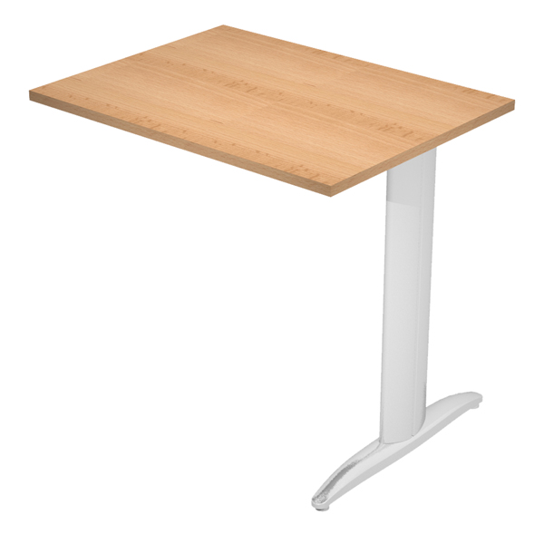  Allungo reversibile dx/sx per scrivanie Easy - 80 x 60 cm - Faggio/metal cromato 