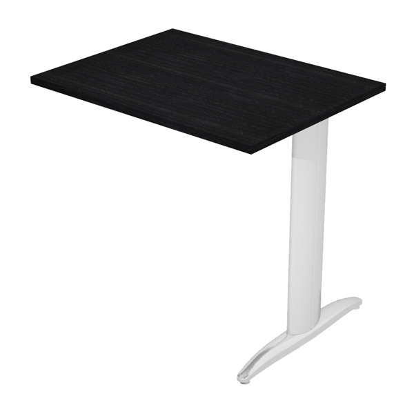  Allungo reversibile dx/sx per scrivanie Easy - 80 x 60 cm - Nero venato/metal cromato 