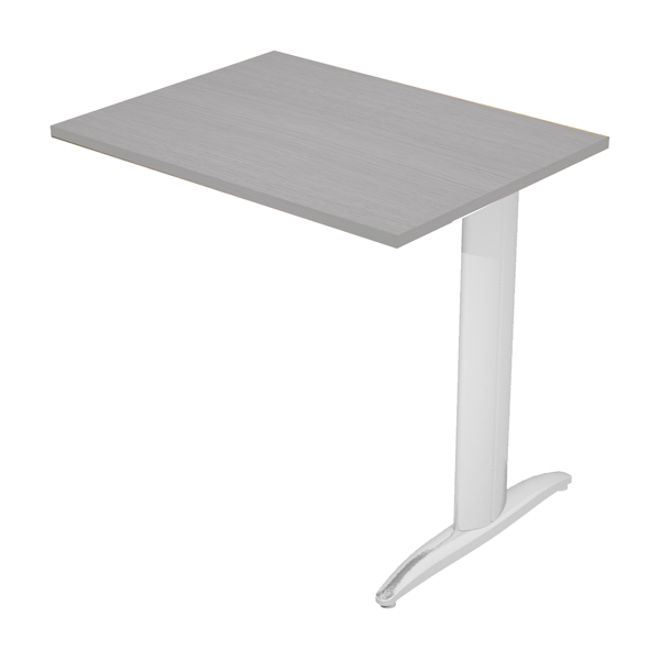  Allungo reversibile dx/sx per scrivanie Easy - 80 x 60 cm - Grigio/metal cromato 