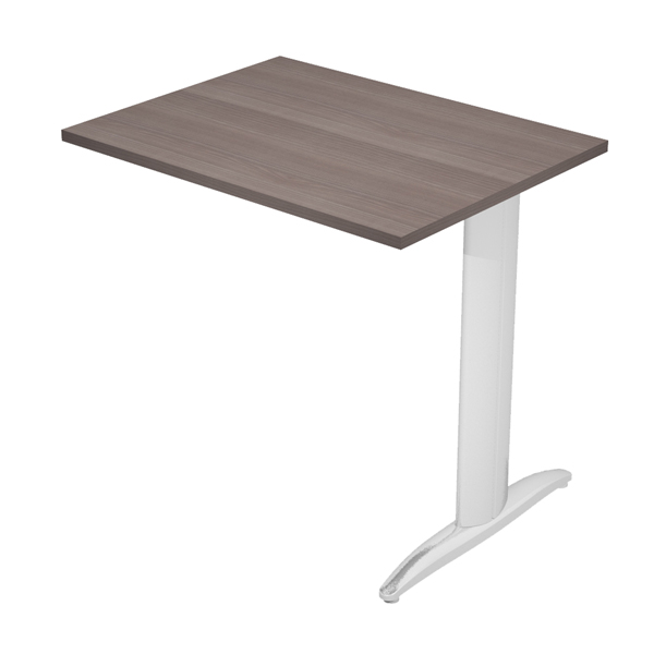  Allungo reversibile dx/sx per scrivanie Easy - 80 x 60 cm - Frassino toscano/metal cromato 