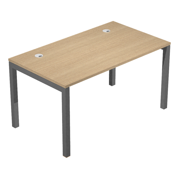  Scrivania singola Agorà - 120 x 80 x 74,6 cm - Rovere/antracite 