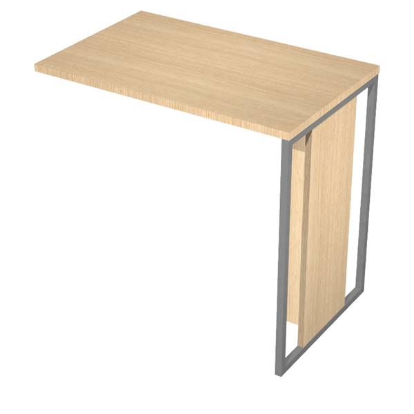  Allungo reversibile dx/sx Essence - 80 x 50 cm - Rovere - Gamba antracite 