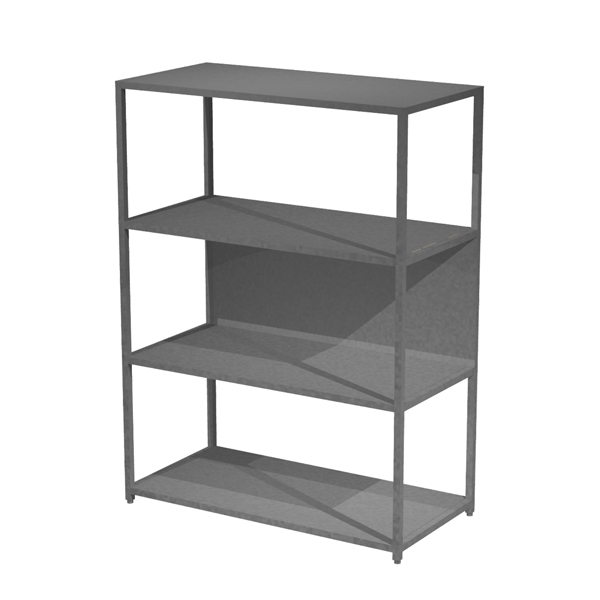  Libreria 4 ripiani Modular - 90 x 44 x 122 cm - struttura metal antracite - antracite 