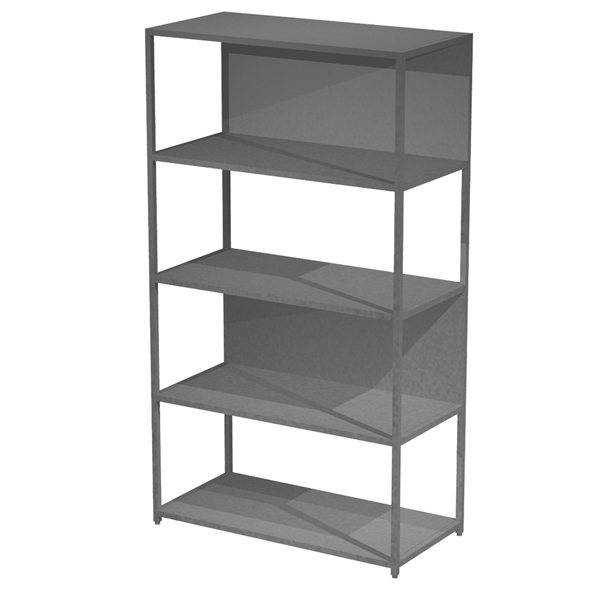  Libreria 5 ripiani Modular - 90 x 44 x 161 cm - struttura metal antracite - antracite 