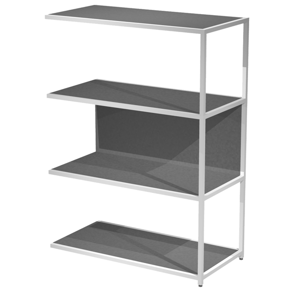  Modulo aggiuntivo per libreria Modular - 90 x 44 x 122 cm - struttura metal bianco - antracite 