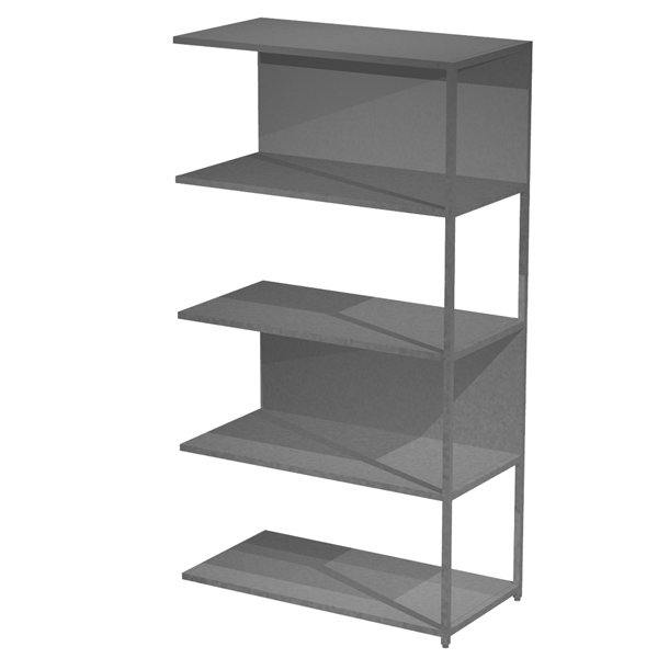  Modulo aggiuntivo per libreria Modular - 90 x 44 x 161 cm - struttura metal antracite - antracite 
