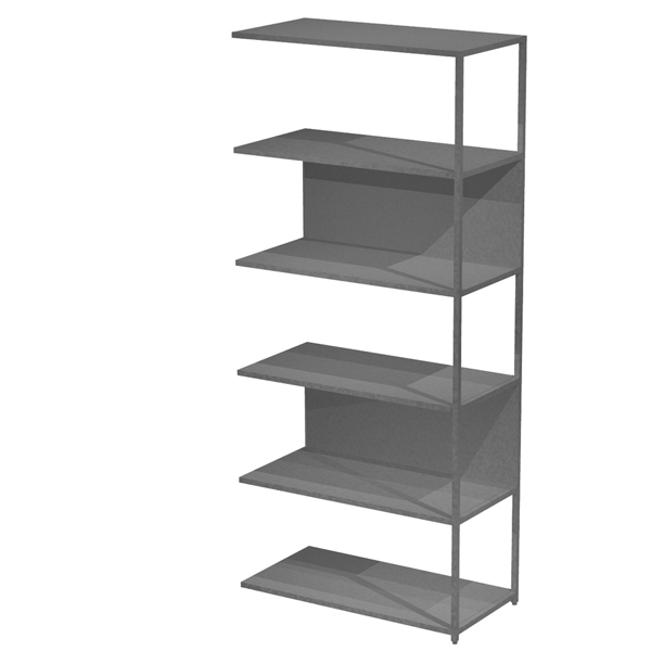  Modulo aggiuntivo per libreria Modular - 90 x 44 x 200 cm - struttura metal antracite - antracite 