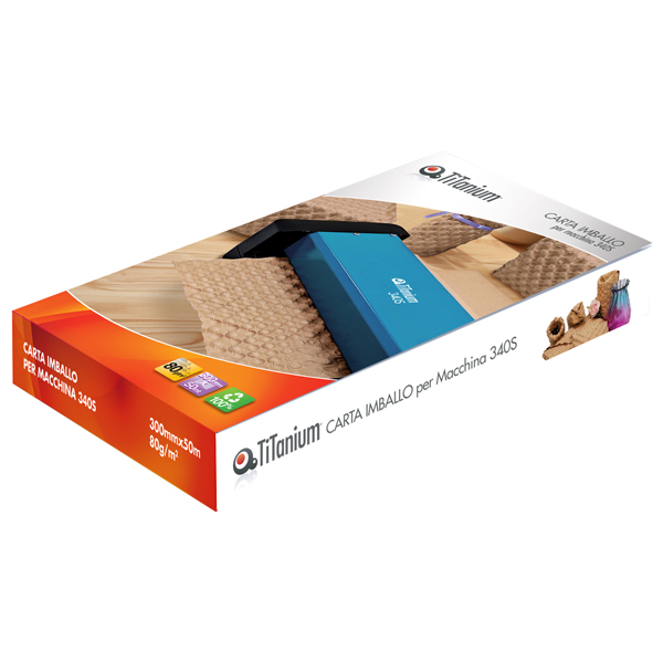  Carta imballo per macchina 340s - 30 cm x 50 m - Titanium 