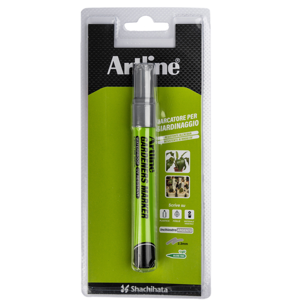  Marcatore permanente - per giardinaggio - punta tonda 2,3 mm - argento - Artline 