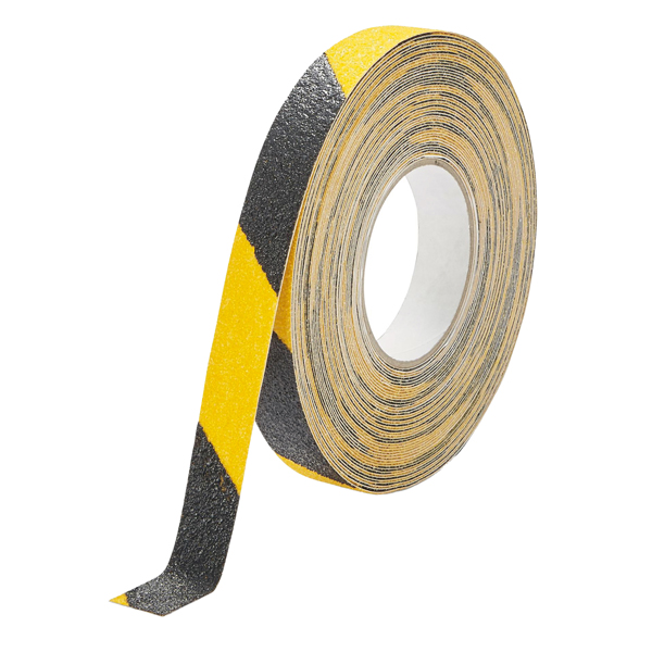  Nastro adesivo antiscivolo DURALINE GRIP+ - 2,5 cm x 15 m - giallo/nero - Durable 