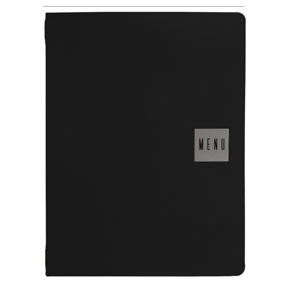  Portamenù Talk - 3 inserti doppi inclusi - A4 - 24,3 x 31,6 cm - nero - Stilcasa 