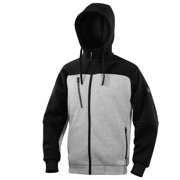  Felpa Borgo - con cappuccio - taglia XL - grigio/nero - Deltaplus 