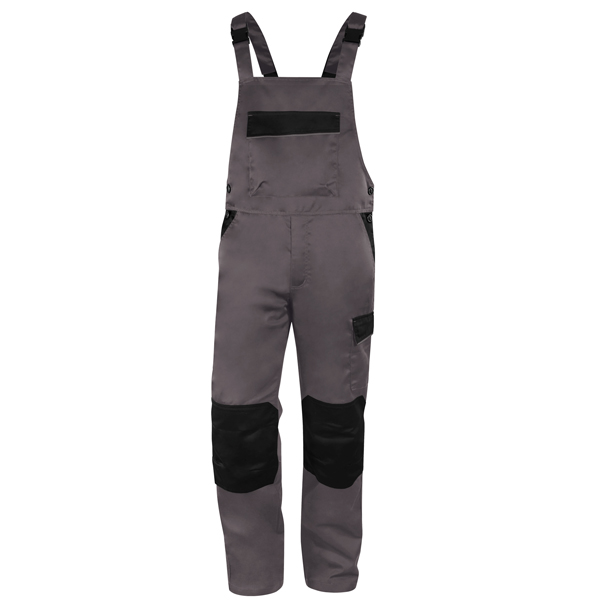  Salopette da lavoro M1SA2 - taglia L - twill/poliestere/cotone - grigio - Deltaplus 