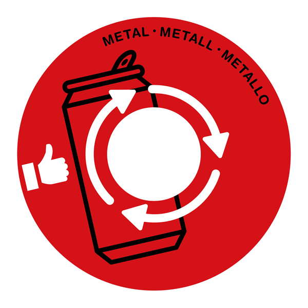  Coperchio raccolta metallo - per cestino 133R - diametro 38 cm - PVC - rosso - Cep 