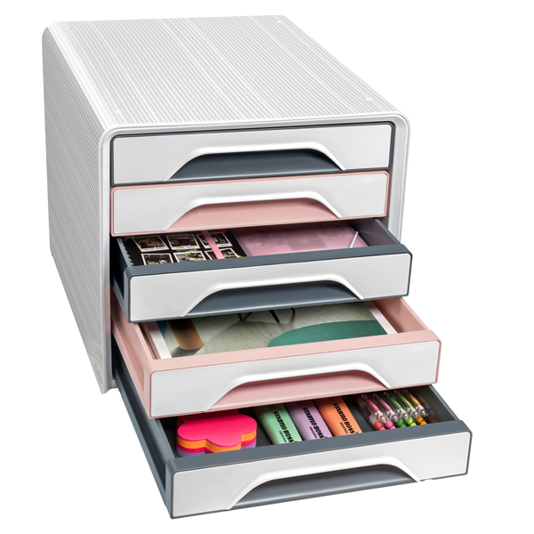  Cassettiera Smoove 7-111 Mineral - 5 cassetti - 36 x 28,8 x 27,1 cm - multicolore - Cep 