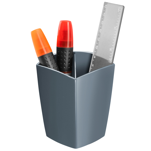  Portapenne 530 Mineral - 7,4 x 7,4 x 9,5 cm - grigio - Cep 