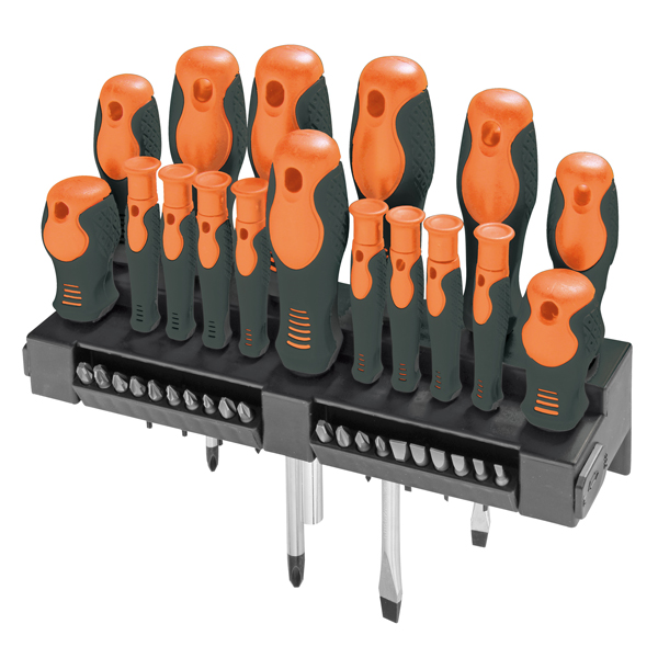  Cacciaviti - con portainserto e bits - misure assortite - Valex - conf. 37 pezzi 