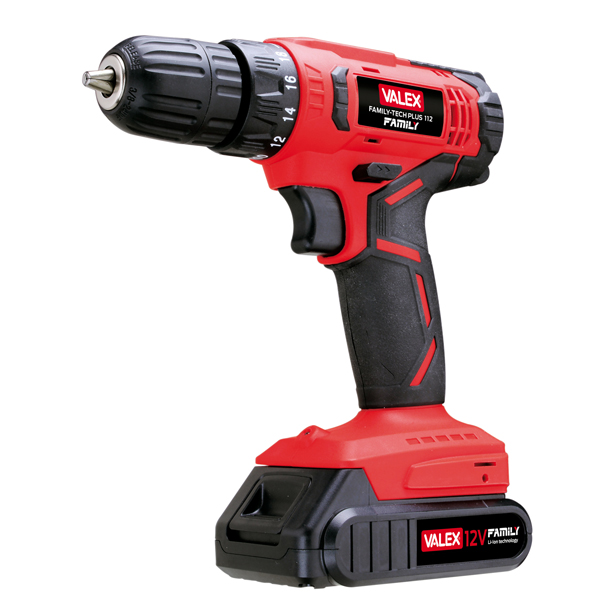  Trapano avvitatore Family-Tech PLUS 112 - a batteria al litio - 12 V - Valex 