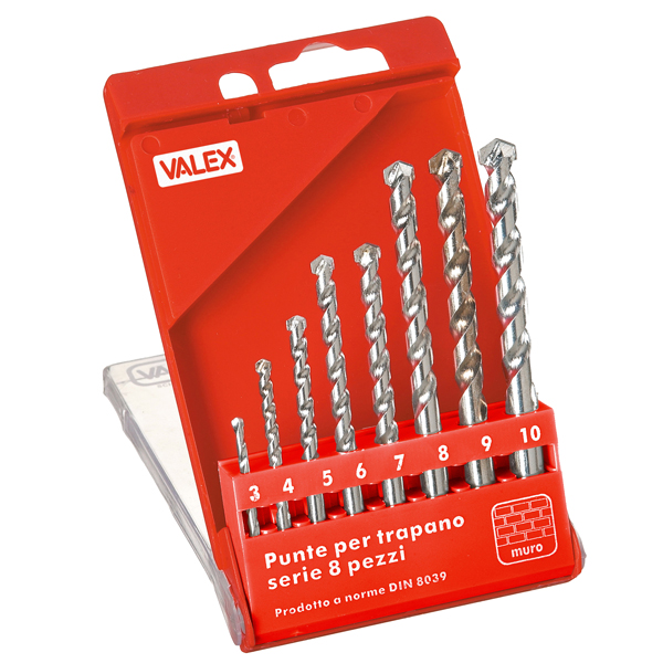  Punte da muro - misure assortite - Valex - conf. 8 pezzi 